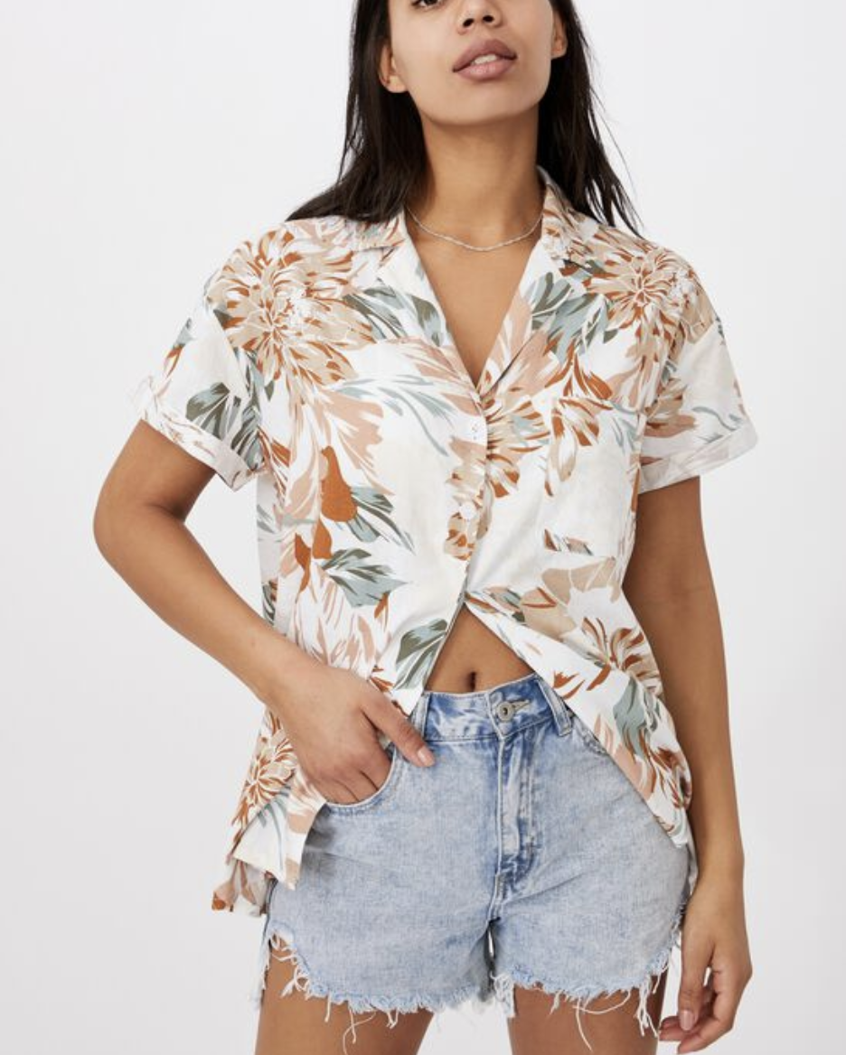 floral shirt cotton on